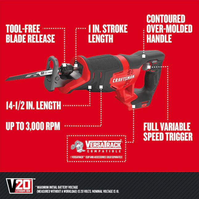 Craftsman V20 Power Tool Set with Case